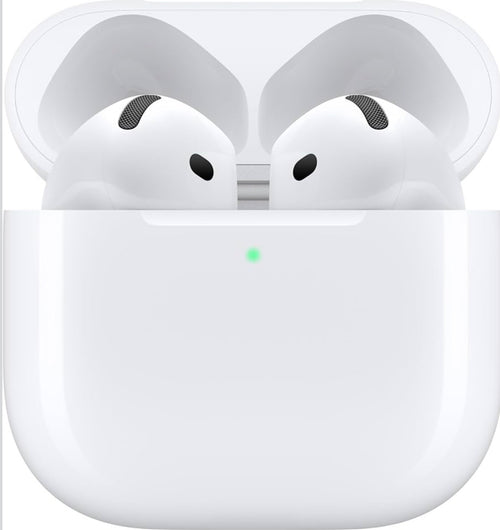 Apple AirPods 4 Wireless Earbuds, Bluetooth Headphones, Personalized Spatial Audio, Sweat and Water Resistant, USB-C Charging Case, H2 Chip, Up to 30 Hours of Battery Life, Effortless Setup for iPhone