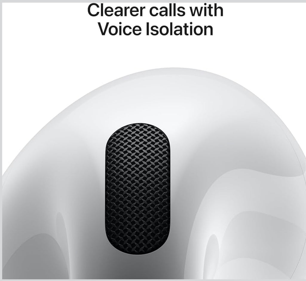 Apple AirPods 4 Wireless Earbuds, Bluetooth Headphones, Personalized Spatial Audio, Sweat and Water Resistant, USB-C Charging Case, H2 Chip, Up to 30 Hours of Battery Life, Effortless Setup for iPhone