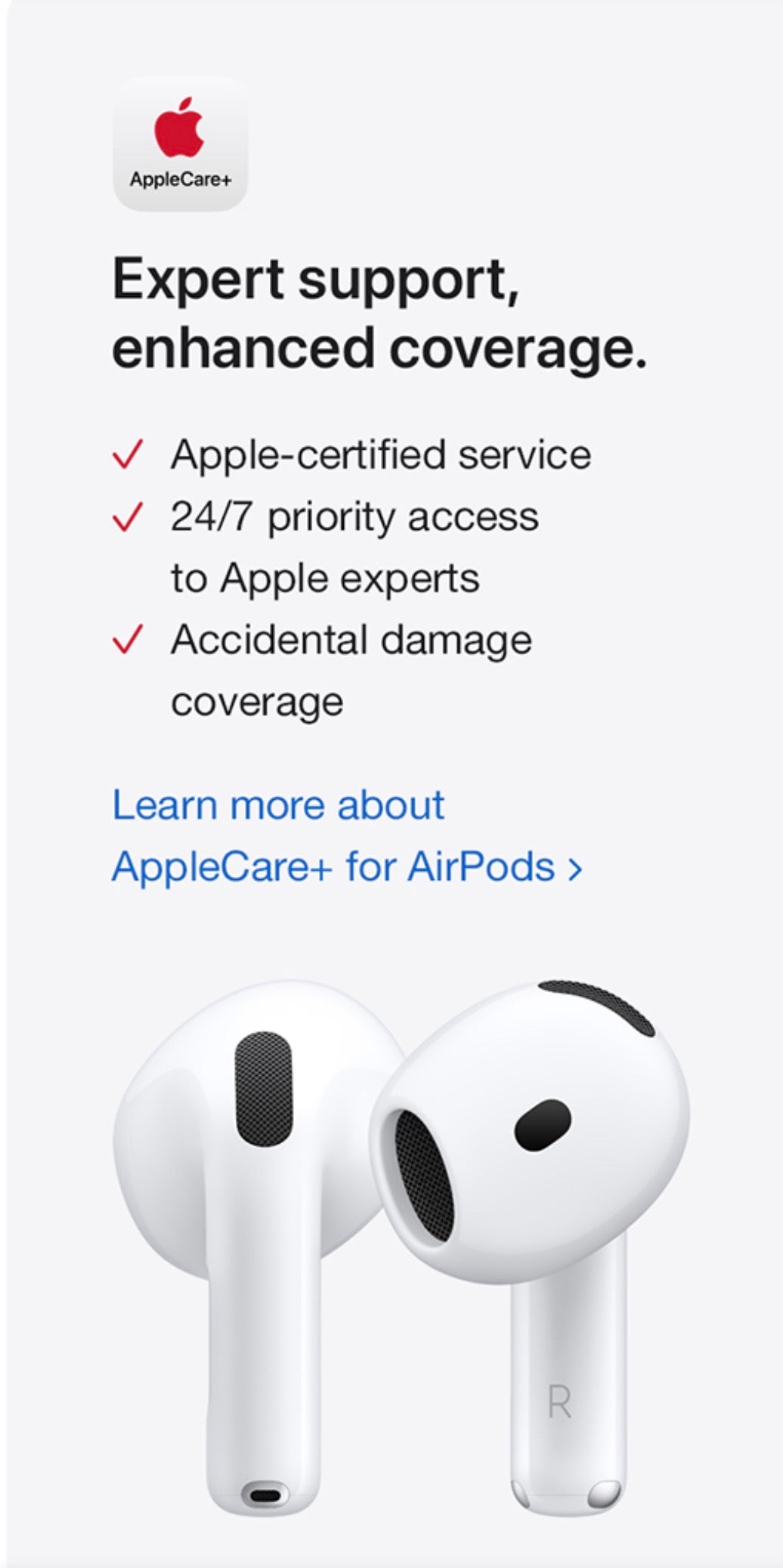 Apple AirPods 4 Wireless Earbuds, Bluetooth Headphones, Personalized Spatial Audio, Sweat and Water Resistant, USB-C Charging Case, H2 Chip, Up to 30 Hours of Battery Life, Effortless Setup for iPhone